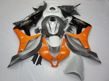 2007-2008 Argent Blanc & Orange CBR600RR Carénage Moto