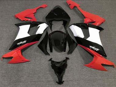 2008-2010 Rouge Brillant Noir & Blanc ZX10R Carénage Moto