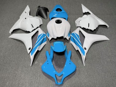2009-2012 Bande Latérale Bleu Clair & Blanche CBR600RR Carénage Moto