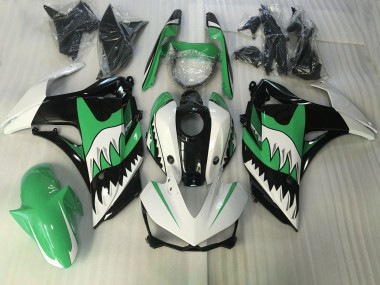 2015-2018 Requin Vert & Blanc R3 Carénage Moto