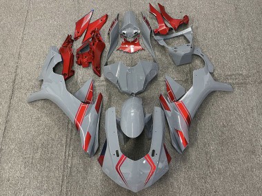 2015-2019 Accents Gris & Rouge Nardo R1 Carénage Moto