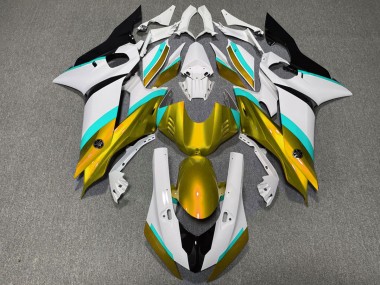 2017-2021 Brillant Doré & Bleu Clair R6 Carénage Moto